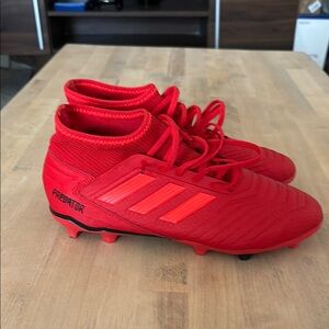 Adidas Predator Red and Black Soccer Cleats